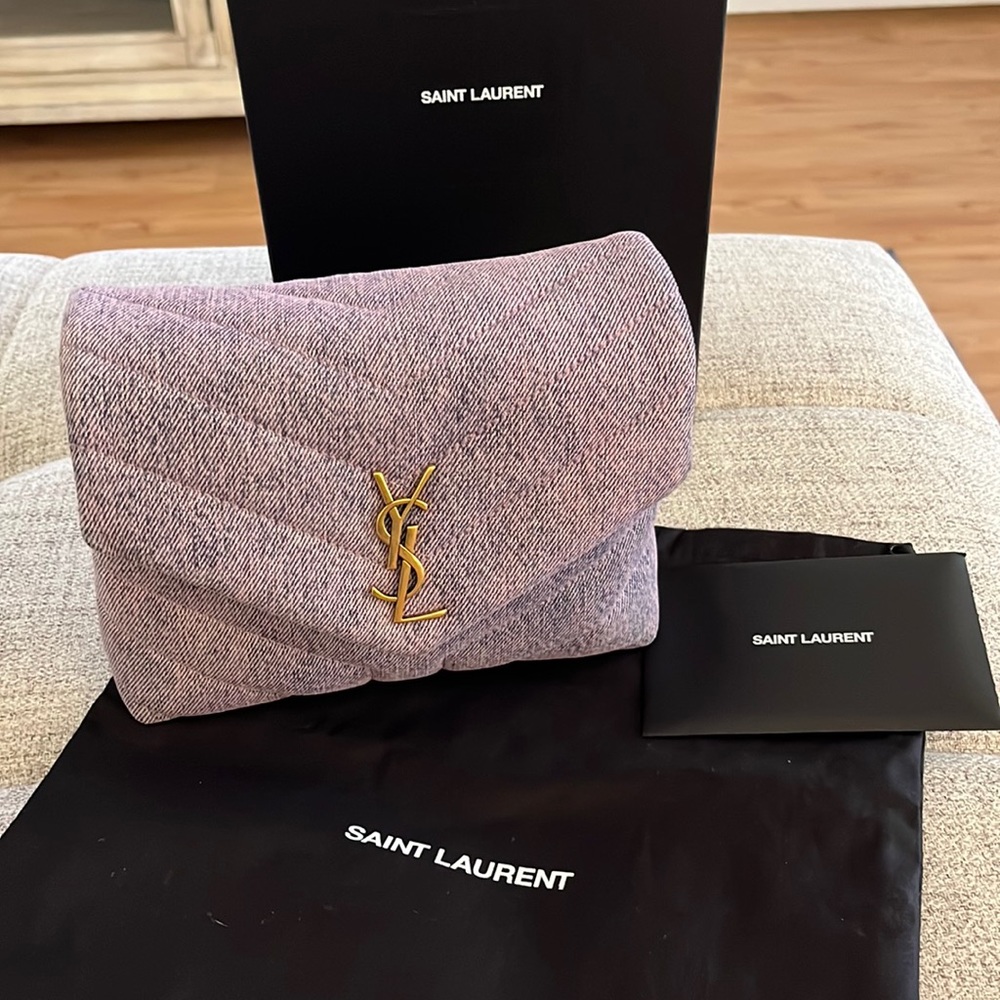Saint Laurent Toy LouLou Crossbody in Purple/Lilac